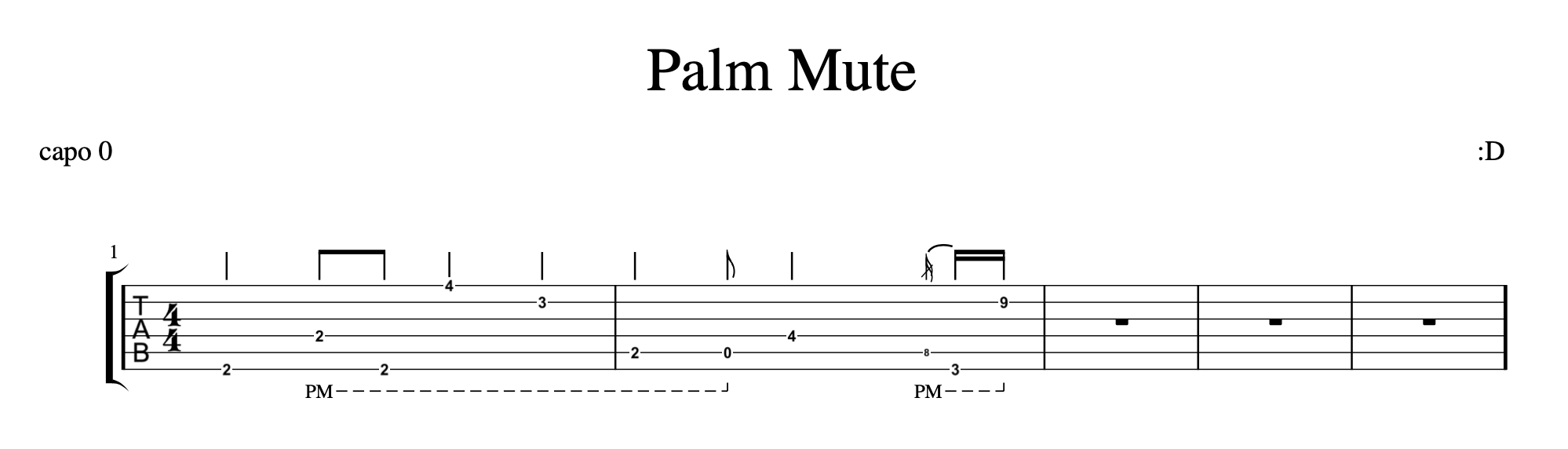 long palm mute