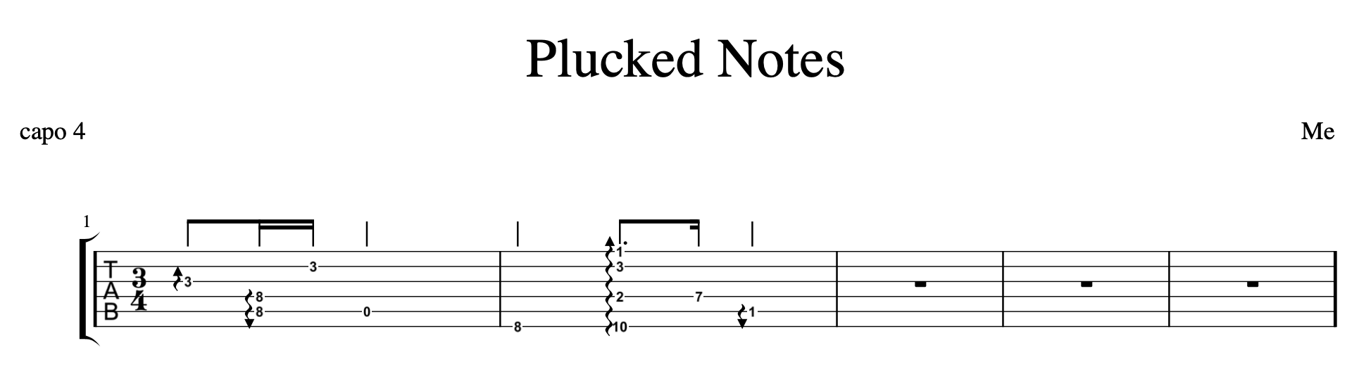 plucked notes